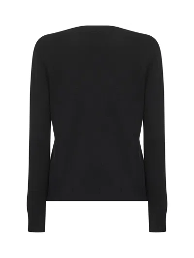 Mc2 Saint Barth Black Jacquard Wool Blend New Queen Sweater In Black