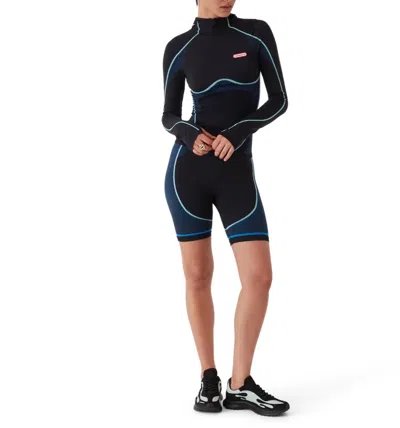 Casablanca Slim Fit Hooded Long Sleeve Top In Multi