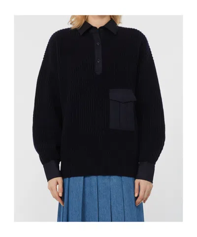 Weekend Max Mara Sweater In Wool And Cashmere In Black