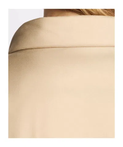 Fay Front Nylon Toggle Double Breasted Coat In Beige