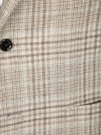 Lardini Beige And Grey Wool And Cashmere Jacket In Multi