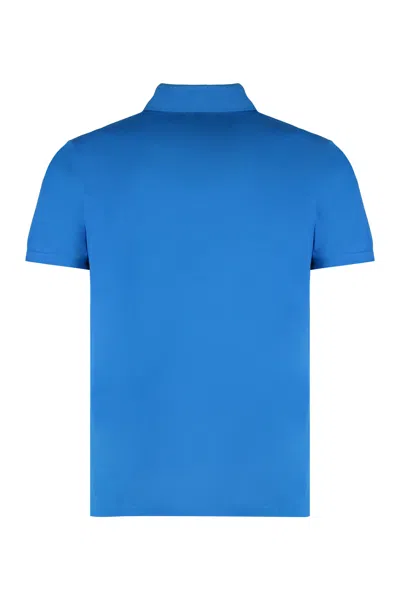 Paul & Shark Short-sleeved Cotton Polo Shirt For Casual Style In Blue