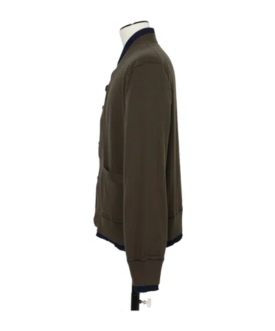 Sacai Buttoned Pocket Cardigan In Blue