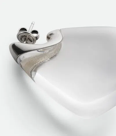 Bottega Veneta Fin Earrings In Metallic