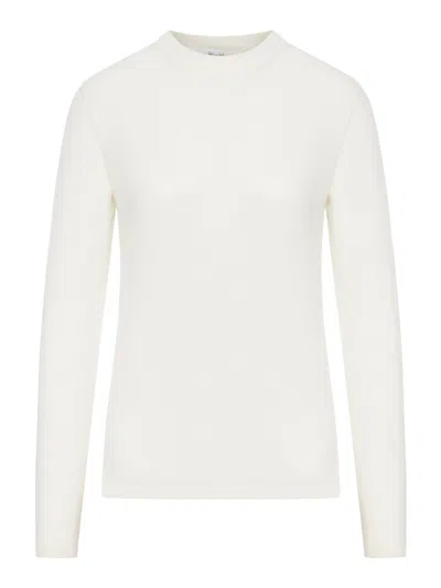 Max Mara Marica Sweater In Lightweight Cashmere Yarn In White