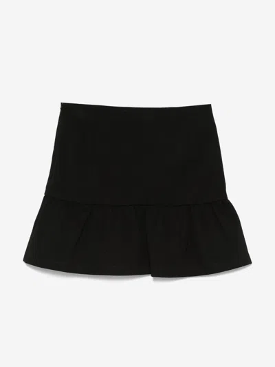 Moschino Teddy Bear-embellished Ruffled Skirt In Black