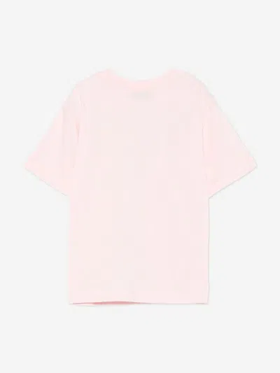 Moschino Girls Teddy Bear Logo T-shirt In Pink