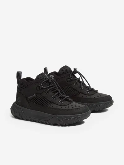 Timberland Boys Greenstride Motion 6-mid Lace Up Trainers In Black