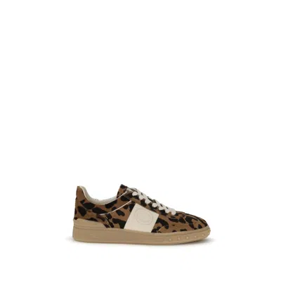 Valentino Garavani Upvillage Leopard Calf Hair Sneakers In Animal Print