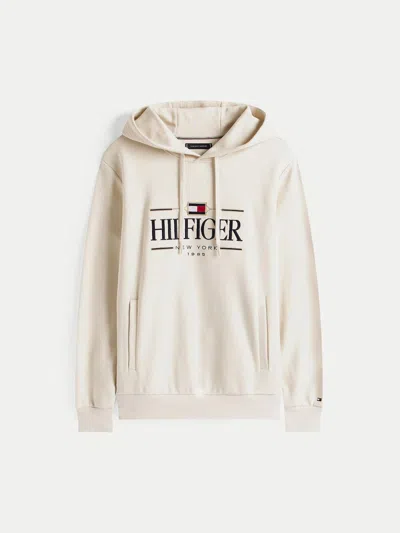 Tommy Hilfiger Beige Icon Hilfiger Hoodie In White