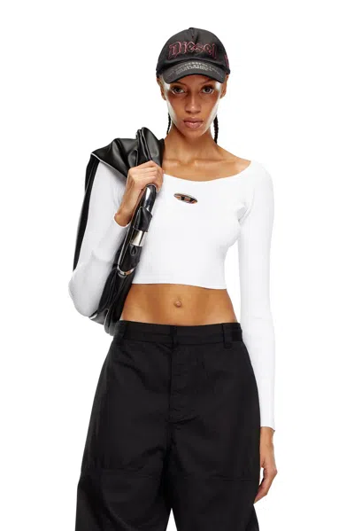 Diesel M Vera Ls Knitwear In White Rayon In White