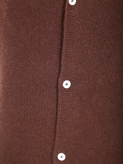 Ma'ry'ya Button Knitted Vest In Brown