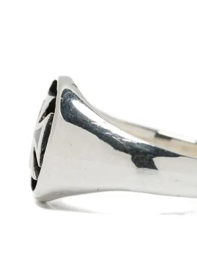 十字图案纯银戒指