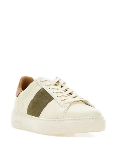 Woolrich Modern Low-top Sneakers With Contrasting Heel Tab In White