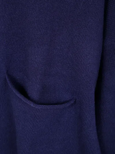 Ma'ry'ya Two-pocket Roll-neck Sweater In Blue