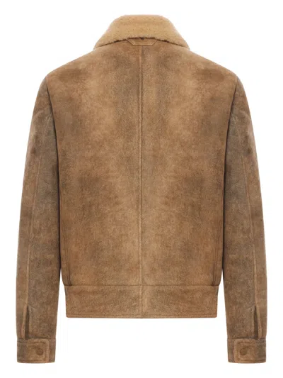 Salvatore Santoro Leather Jacket In Brown