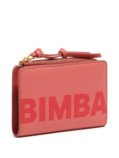 Bimba Y Lola Leather Purse With Engraved Logo In Pink