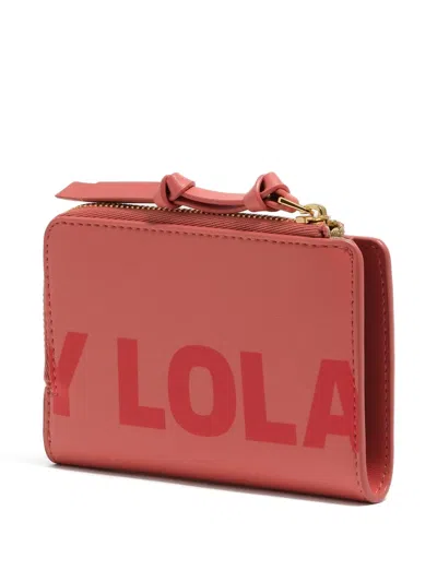 Bimba Y Lola Leather Purse With Engraved Logo In Pink