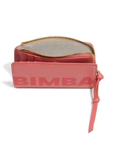 Bimba Y Lola Leather Purse With Engraved Logo In Pink