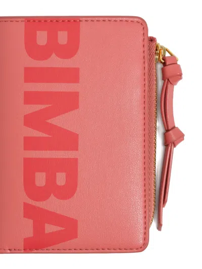 Bimba Y Lola Leather Purse With Engraved Logo In Pink