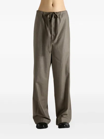 Auralee Drawstring Trousers In Gray