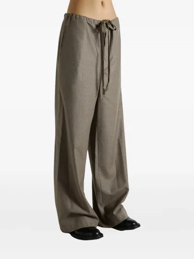 Auralee Drawstring Trousers In Gray