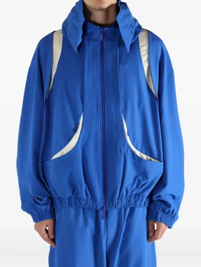 Ader Error Zip-up Panel Jacket In Brown