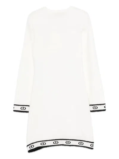 Twinset Kids Logo Dress In White