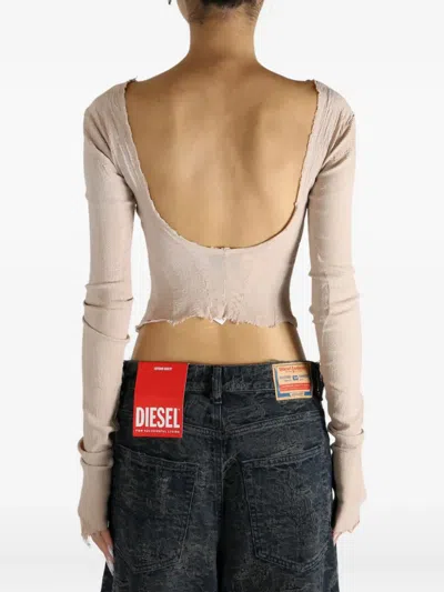 Marc Le Bihan Open-back Long-sleeve Top In Neutral