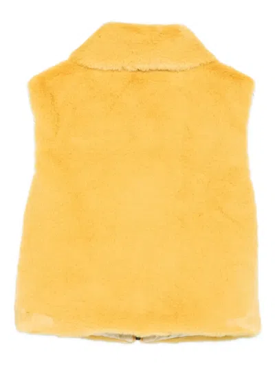 Il Gufo Faux-fur Gilet In Yellow