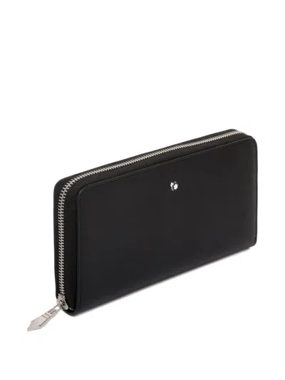 Montblanc Soft Wallet 12cc Zip Around In Black