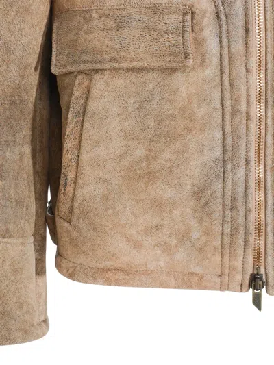 皮草领口袋夹克