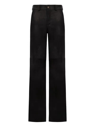 Salvatore Santoro Leather Pants In Black