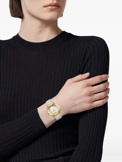 Versace Greca-bezel 34mm In Gold