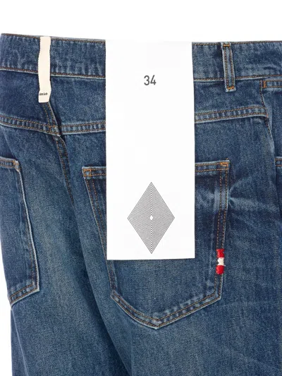 Amish Whiskering-effect Jeans In Blue