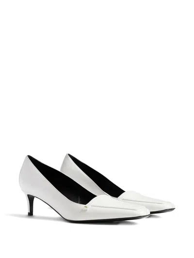 Khaite 50mm Celia Square-toe Heeled Pumps In White
