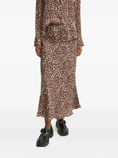 Pedro Del Hierro Leopard-print Midi Skirt In Multi