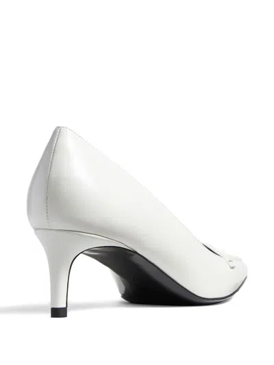 Khaite 50mm Celia Square-toe Heeled Pumps In White