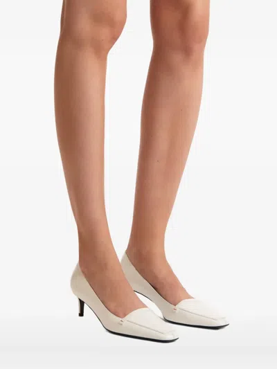 Khaite 50mm Celia Square-toe Heeled Pumps In White