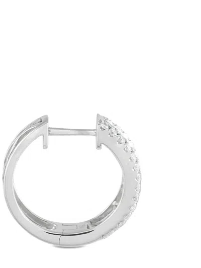 Pre-owned Lb Exclusive 18k White Gold Diamond Earrings In Silver