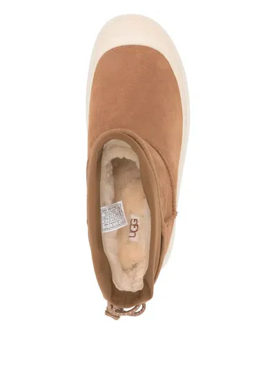 Ugg Cl Ultra Mini Weathe Ankle Boots In Leather Color Suede In Brown