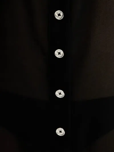 Michael Michael Kors Button Tunic Cover-up In Black