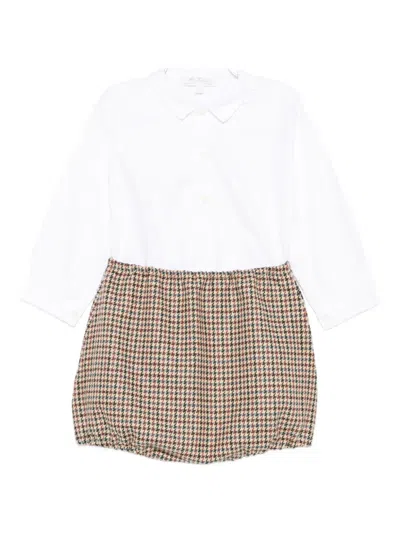 Mariella Ferrari Checkered Shorts (set Of Two) In White
