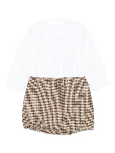 Mariella Ferrari Checkered Shorts (set Of Two) In White