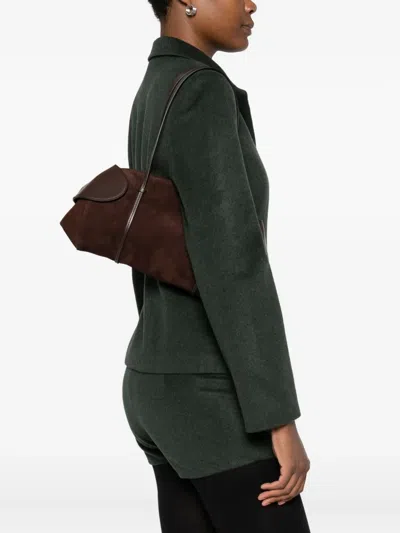 Neous Suede Shoulder Bag In Brown