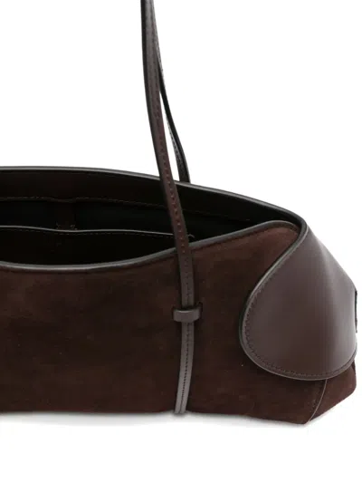 Neous Suede Shoulder Bag In Brown