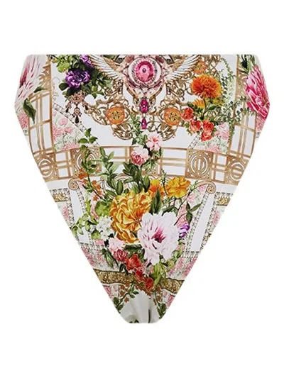 Camilla Egyptian Rose Bikini Bottoms In White