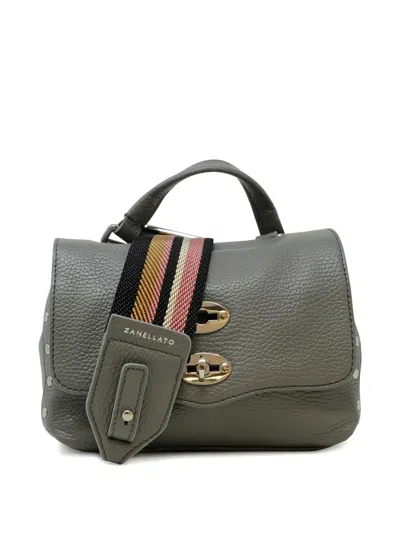 Zanellato Postina Baby Crossbody Bags Grey In Green