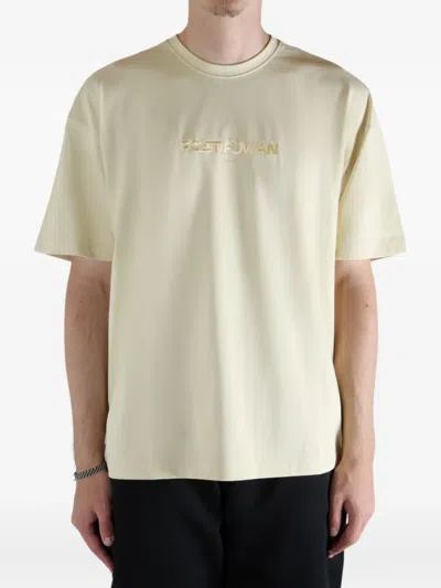 Ader Error Embroidered T-shirt In Yellow