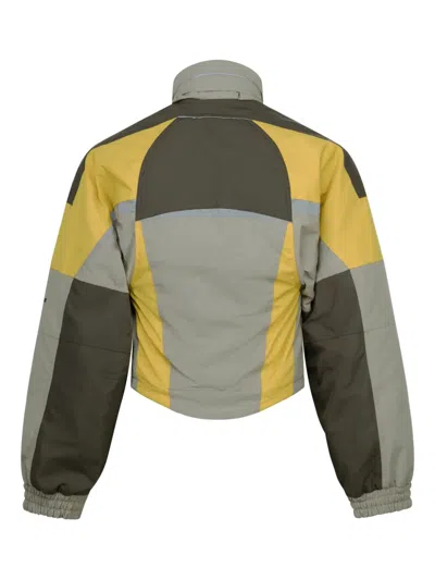 Martine Rose Gray Shrunken Sports Jacket In Multi